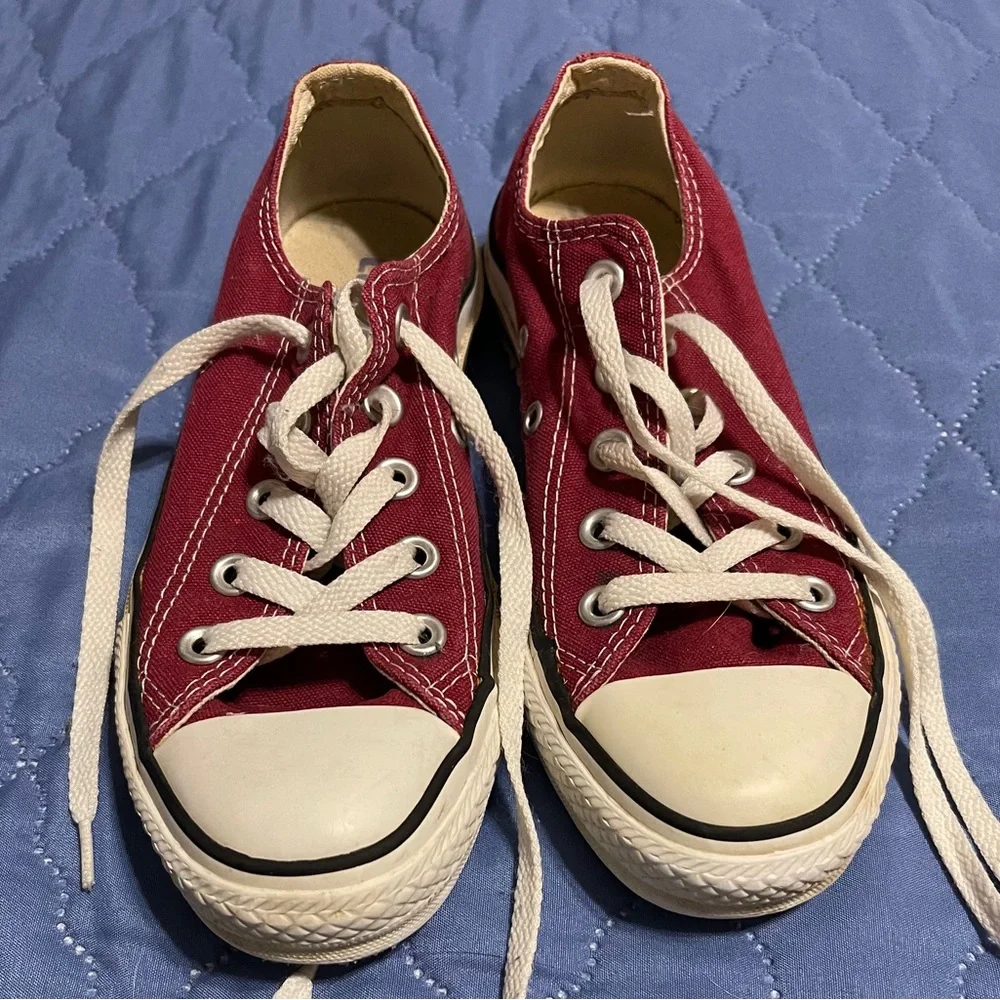 Converse All Star Burgundy Sneakers | Sz youth 3 /women 5 Unisex | Casual Canvas - Picture 12 of 14
